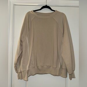 Oversized American Eagle Outfitters Cream Sweatshirt